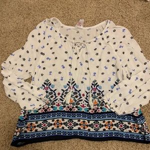 JUSTICE PATTERNED BLOUSE